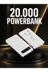 20.000mAh PD Powerbank LED Işık LCD Ekran Dahili Kablo Çoklu Giriş Yeni Nesil-1
