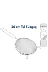 20CM Tel Süzgeç Metal Saplı Kulaklı-1