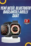Yeni Model Akıllı Saat Ultra Smart Watch Gümüş Kasa 45mm Titreşim-2