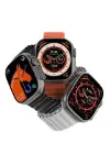 Yeni Model Akıllı Saat Ultra Smart Watch Gümüş Kasa 45mm Titreşim-3