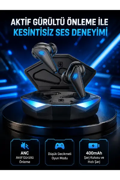 Profesyonel Bluetooth 5.0 Kulaklık – Dokunmatik Kontrol, 3D Surround Ses