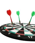15 İnç Büyük Boy Dart Tahtası Ev Oyun Seti 4 Adet Metal Uç Oklu-3