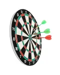 15 İnç Büyük Boy Dart Tahtası Ev Oyun Seti 4 Adet Metal Uç Oklu-4