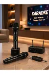 Çift Kablosuz El Mikrofonu Net Ses Kalitesi ve Dijital Gösterge-2