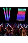 Led Işıklı Rengarenk Sünger Parti Çubuk Işıklı Kauçuk Sopa 46 cm-1