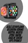 Akıllı Saat Çağrı Cevaplama Müzik Dinleme Plastik Kordon Mesaj Bildirimleri Yeni Seri-2