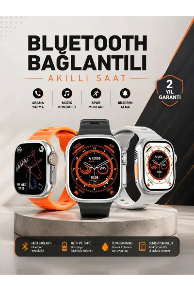 Yeni Nesil Akıllı Saat Adımsayar, GPS, Nabız Ölçer, Uyku ve Sağlık Takibi