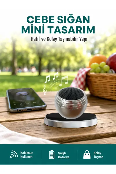 Cep Boy Bluetooth Hoparlör Güçlü Ses Çıkışı TWS Destekli Yeni Nesil