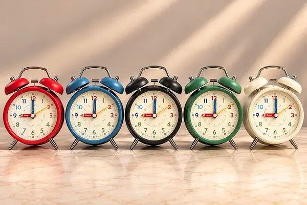 Metal Çift Zilli Çalar Saat Alk6456