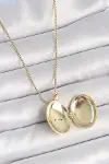 316L Çelik Gold Renk Zincir Zirkon Taşlı Anka Kuşu İşlemeli Açılır Model Kadın Kolye-2