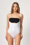 Beyaz Göğsü Açık Agraflı Body Korse-2