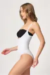Beyaz Göğsü Açık Agraflı Body Korse-3