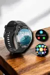 NFC ve Kablosuz Şarjlı Akıllı Saat EKG, Nabız & Spor Modları ile iOS ve Android Uyumlu-3