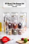 18'li Barok Yuvarlak 3 Boy Kavanoz Seti & Saklama Kabı & Erzak Kabı (6*2000 ML, 6*1000 ML ,6*500 ML)-1