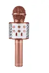 Karaoke Mikrofonlu Hoparlör - Şarjlı -Bluetooth Rose Gold (4745)-1