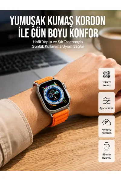 Akıllı Saat Ultra Android & İOS Uyumlu Arama Bildirim Özellikli