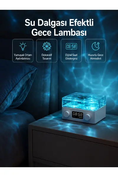 Stereo Sesli Gece Lambalı Bluetooth Hoparlör – Şık Vintage Tasarım