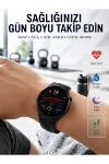 Bluetooth Konuşma Özellikli Akıllı Saat AMOLED Ekran, Sağlık Takibi ve 3 Farklı Kordon-1
