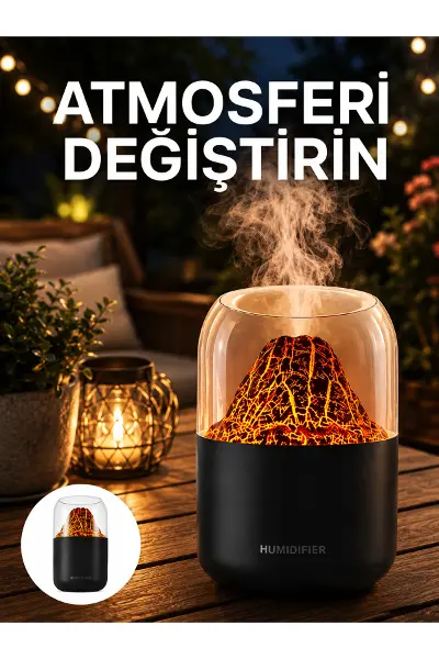 Alev Efektli Ultrasonik Difüzör – Sessiz Çalışma Yeni Nesil