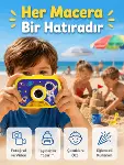 Çocuk Fotoğraf Makinesi HD Video Kayıt Özellikli 2.0 İnç Ekranlı Type-C Şarjlı Dijital Kamera-1
