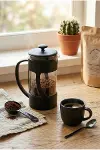 350 ml Borosilikat Cam French Press & Siyah Modern Kahve Ve Bitki Çayı Demleme Gereci-1