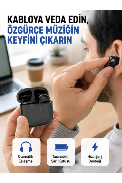 TWS Pro 5 Bluetooth Kulaklık – Kablosuz ve Şarj Kutulu Tasarım Yeni Nesil