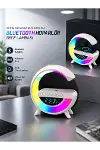 Bluetooth Hoparlör 15W Kablosuz Hızlı Şarj LED Gece Lambası-1