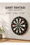 Evde, Ofiste ve Oyun Alanlarında Kullanıma Uygun Sağlam Ahşap Gövdeli Dart Tahtası-1