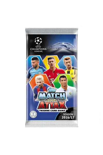 UEFA Şampiyonlar Ligi 16/17 Match Attax Futbolcu Kartları - ( 1 PAKET FİYATIDIR )