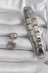 316L Çelik Gümüş Renk Sallantı New York Yazı Model Nomination Charm-2