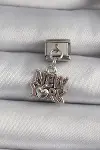 316L Çelik Gümüş Renk Sallantı New York Yazı Model Nomination Charm-1