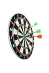 15 İnç Dart Tahtası 4 Metal Uçlu Dart Oku Dayanıklı Ahşap Gövde-4