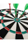 15 İnç Dart Tahtası 4 Metal Uçlu Dart Oku Dayanıklı Ahşap Gövde-5