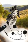 Kask Kulaklığı Motosiklet Intercom Interkom Dinleme Konuşma Özellikli Su Geçirmez-3