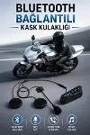 Kask Kulaklığı Motosiklet Intercom Interkom Dinleme Konuşma Özellikli Su Geçirmez-1