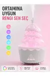 Dekoratif Şans Ağacı Ultrasonik Nemlendirici RGB Gece Lambalı Aroma Difüzörü-1