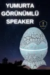 Dinozor Yumurtası Gece Masa Lambası Bluetooth Hoparlör 14 Renk Seçeneği-2