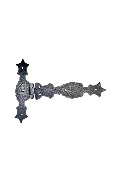 Antika Tarz Dekoratif Pirinç Kuyruklu Zambak Menteşe - 175x248 mm, Oksit