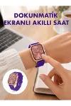 Pembe Mor ve Metal Kordonlu Akıllı Saat Hediye Seti-1