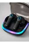 Bluetooth 5.4 TWS Kablosuz Kulaklık Quad ENC Mikrofonlu RGB Şarj Kutulu HD Ses-5