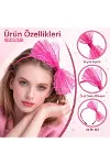 80’ler 90’lar Neon Pembe Dantel Taç Fiyonklu-2