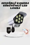 Solar Lamba Kamera Görünümlü Duvar Lambası Dönebilen Bahçe Aydınlatması-1