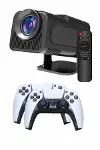 Çift Kollu Game Box Projeksiyon Cihazı Kumandalı Android Tv Dahili Hoparlör Yeni Nesil-3