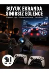 Çift Kollu Game Box Projeksiyon Cihazı Kumandalı Android Tv Dahili Hoparlör Yeni Nesil-1