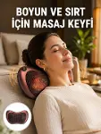 Isıtma Özellikli Derin Yoğurma Masaj Yastığı Priz & Çakmak Girişli Yeni Nesil-1