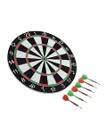 12 İnç Ahşap Dart Tahtası 4 Adet Metal Uçlu Dart Oku Dahil-2