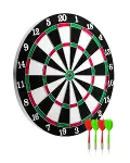 12 İnç Ahşap Dart Tahtası 4 Adet Metal Uçlu Dart Oku Dahil-3