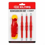 3PCS - Çift Taraflı Uç 3MM-5MM-6MM Ergonomik Sap Elektrikli Tornavida Seti LRD-144-1