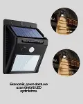 Kablo Gerektirmeyen Solar LED Bahçe ve Veranda Işığı Yeni Nesil-5