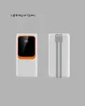 Taşınabilir 10000 mAh Powerbank Dijital Göstergeli, Type-C ve USB Çıkışlı-5
